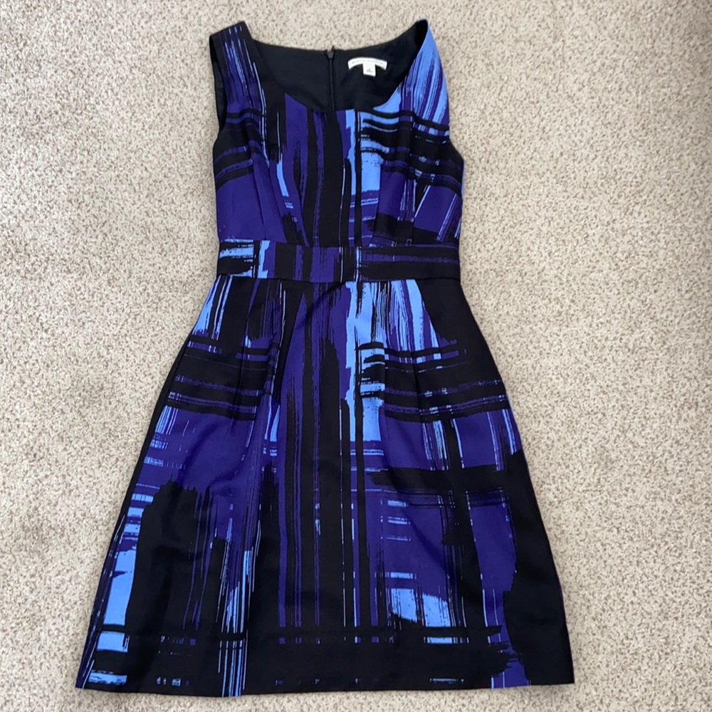 Banana Republic Purple and Blue Midi Dress